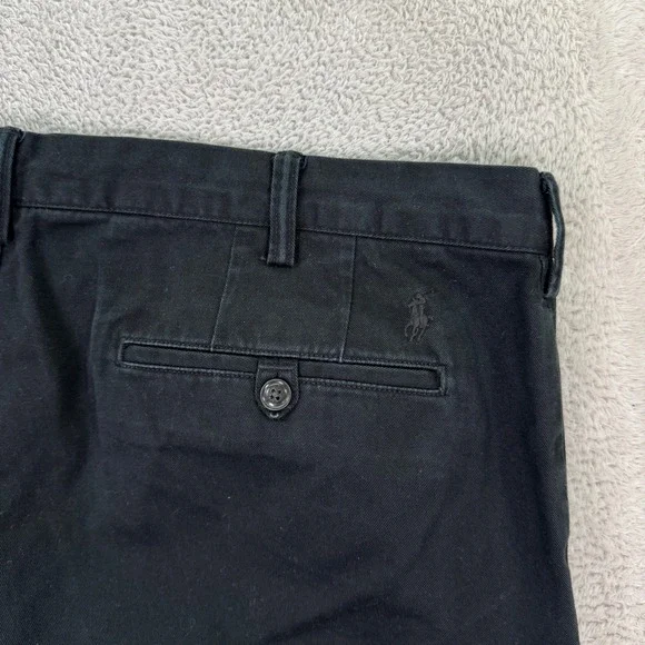 Polo Ralph Lauren Mens 38x32 Classic Fit Chino Pants Black Cotton Twill Casual - Picture 3 of 12